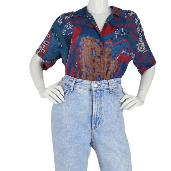 80s Vintage Bongo Light Acid Wash Rock Grunge High Waisted Mom Denim Jeans 28 - Picture 1 of 13